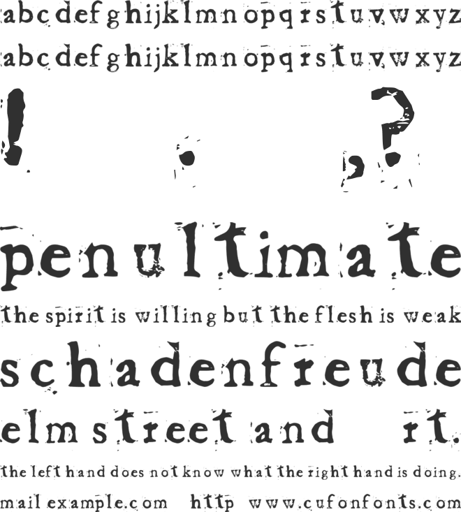 Baketvalley Old Face font preview