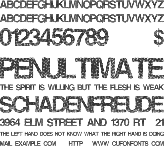 SteamRose font preview