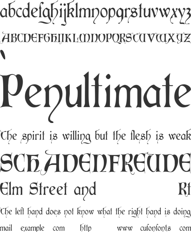 Perigord font preview
