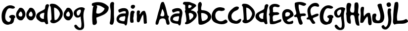 GoodDog Plain font