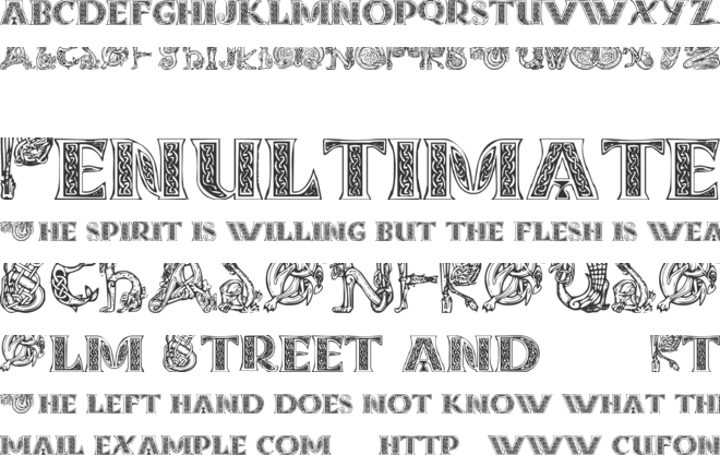 Celtasmigoria font preview