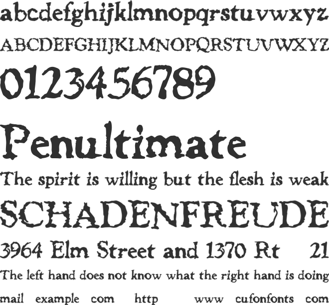 JusticeWanted font preview