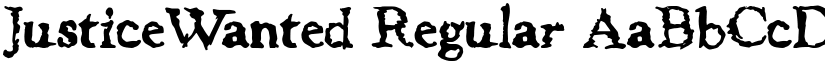 JusticeWanted Regular font