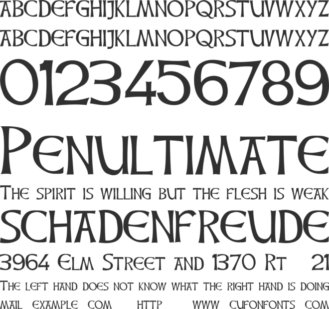 Celtic Hand font preview