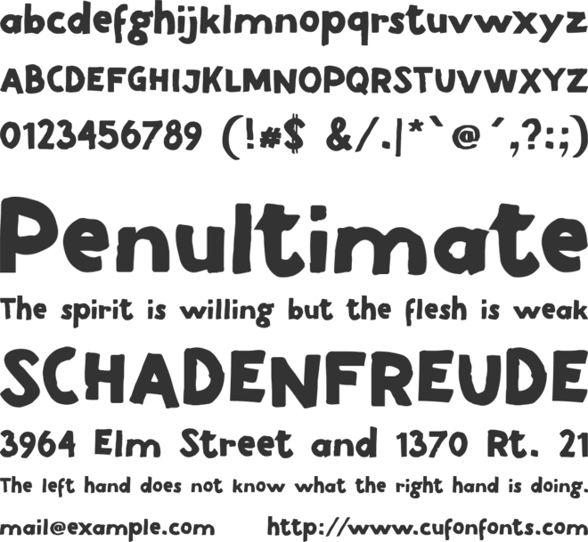 Dirt Road font preview