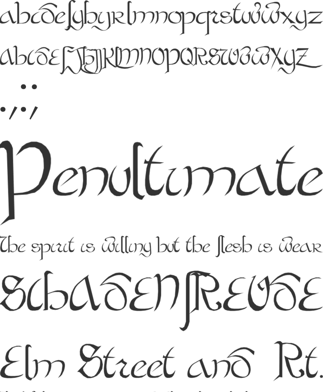 Bastarda font preview