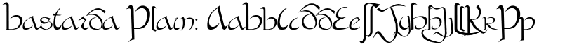 Bastarda Plain: font