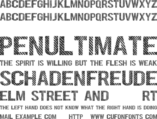 DENYM font preview