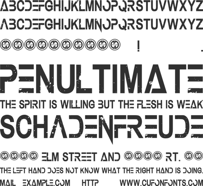 Under Authority font preview