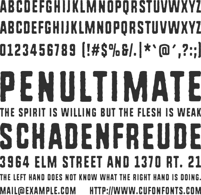 Rough Simple font preview