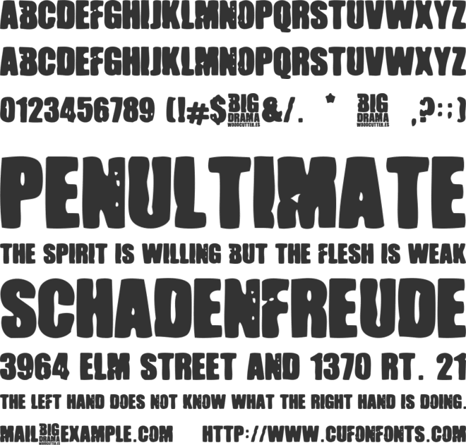Big Drama font preview