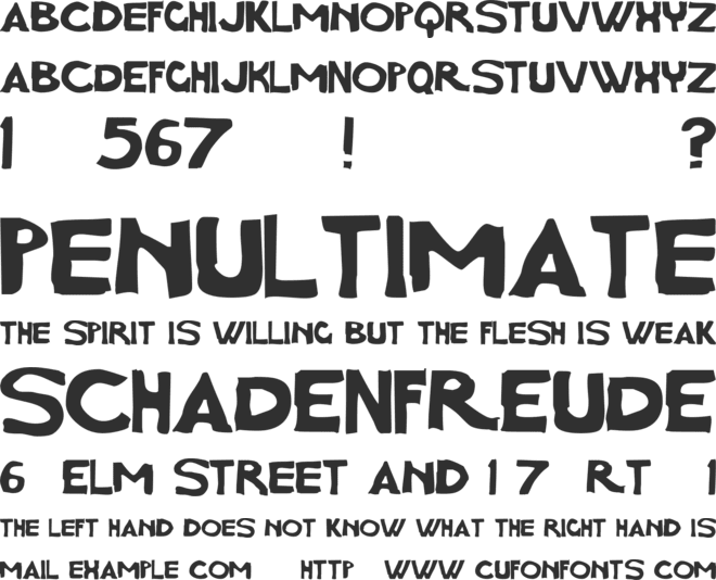 Charcoal first font preview