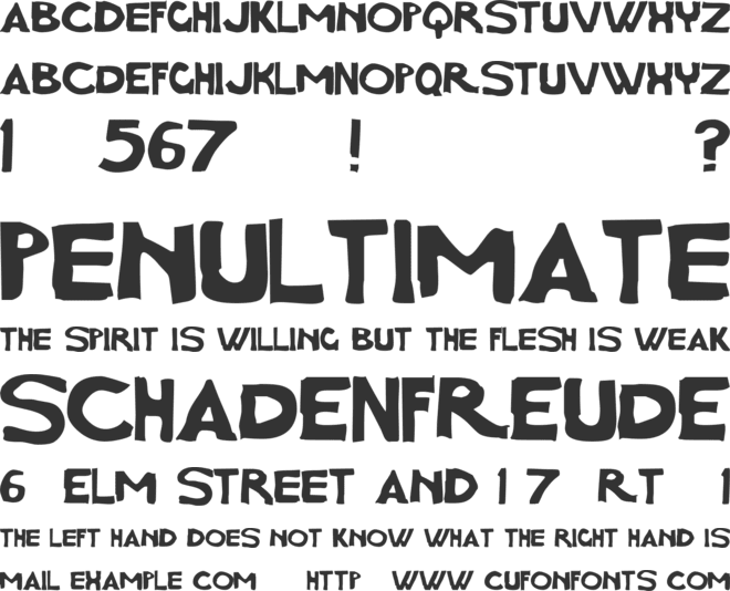 Charcoal first font preview