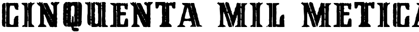 Cinquenta Mil Meticais Regular font