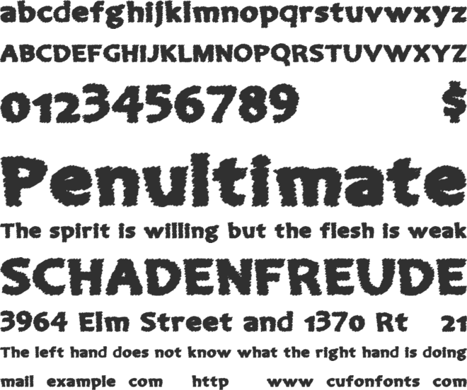 ComeInside font preview