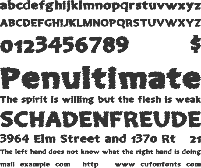 ComeInside font preview