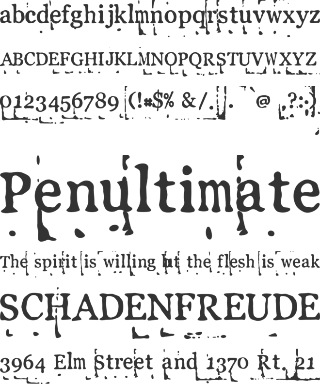 LLPearlBlack font preview