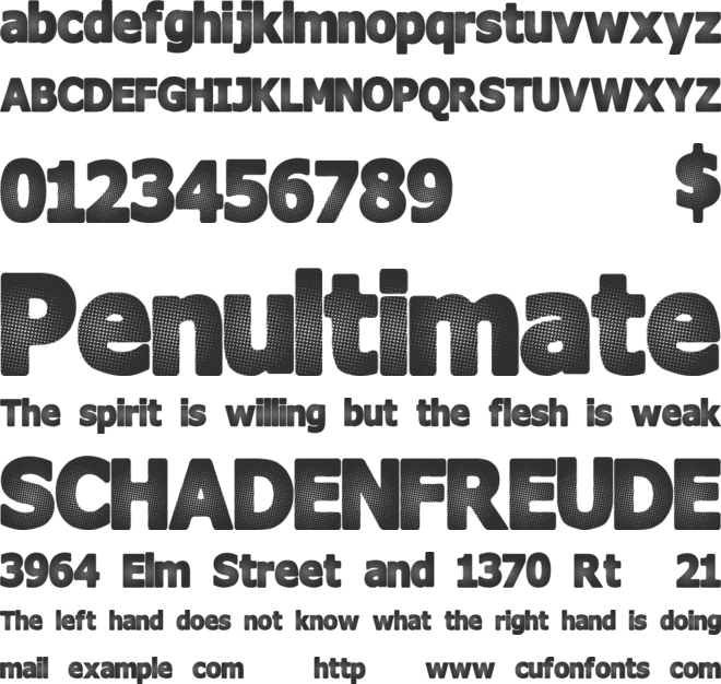 InterFade font preview