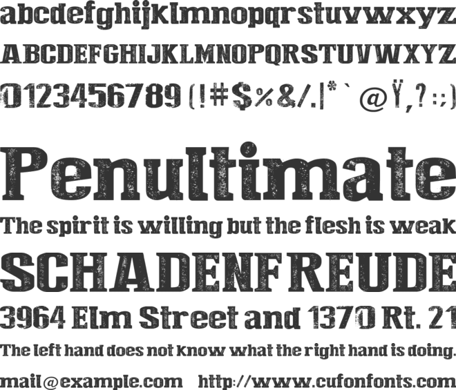 Press Style  Large font preview