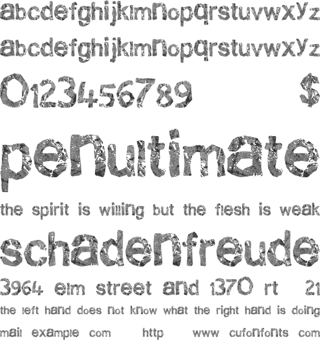 CleanScratch font preview