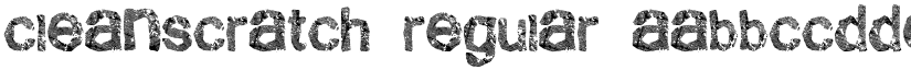 CleanScratch Regular font