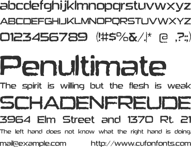 HeavyBomb font preview