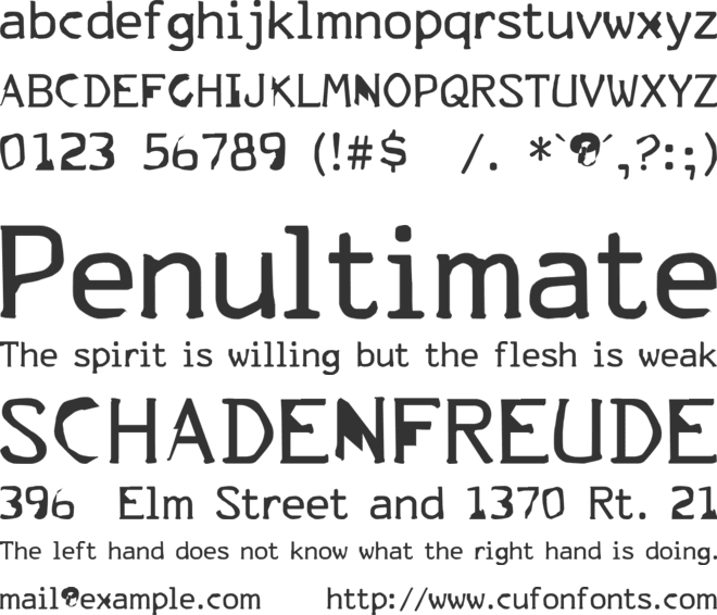 FKR ParkLife font preview