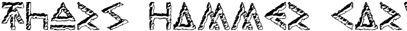 Thors Hammer Carved font