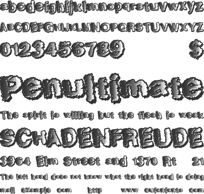 TenFresh font preview