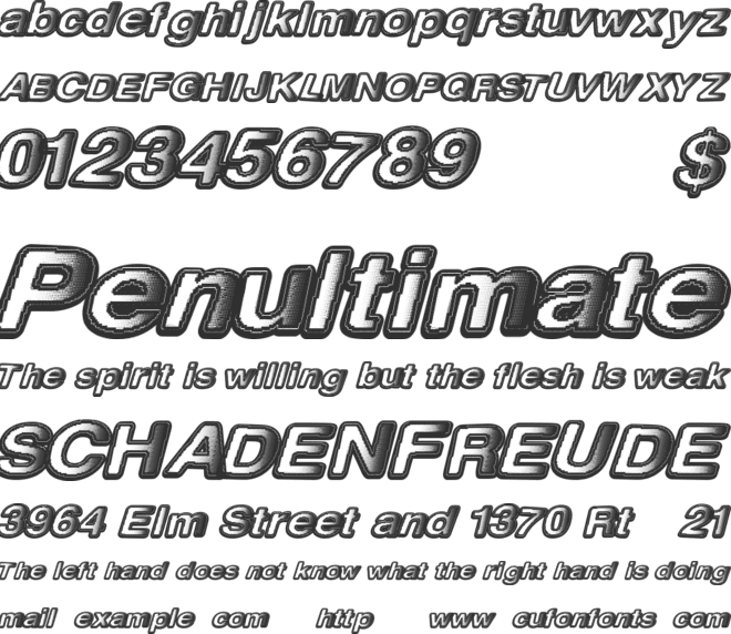 Megaphilia font preview