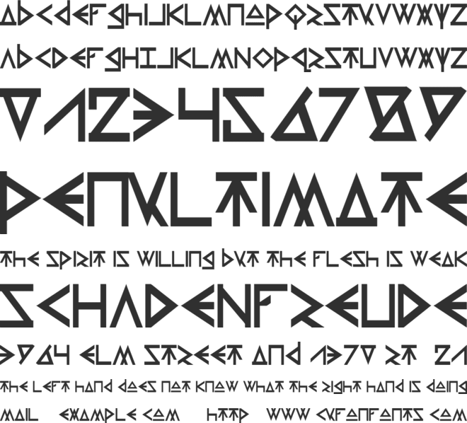 Thors Hammer font preview