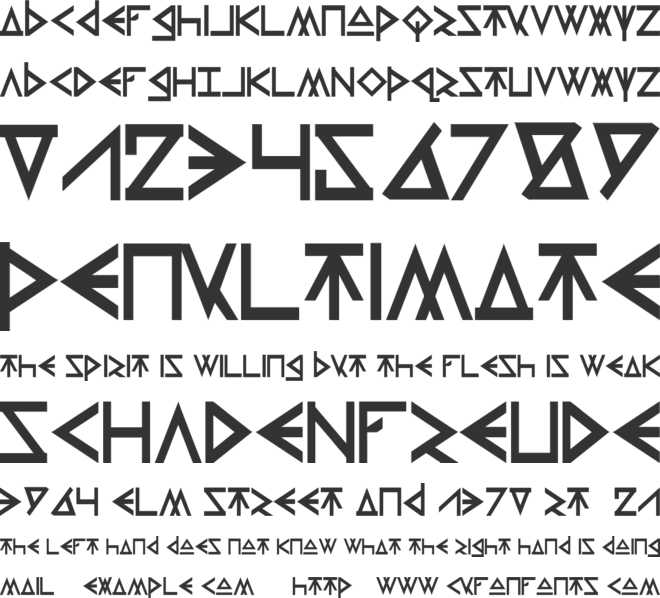 Thors Hammer font preview