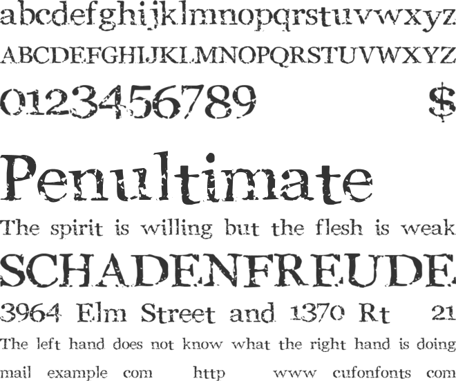 StoneBird font preview