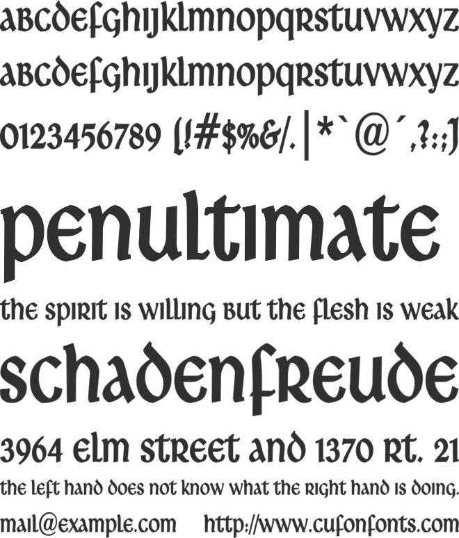 Ardagh font preview
