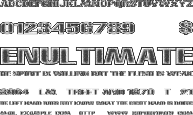 righttrack font preview