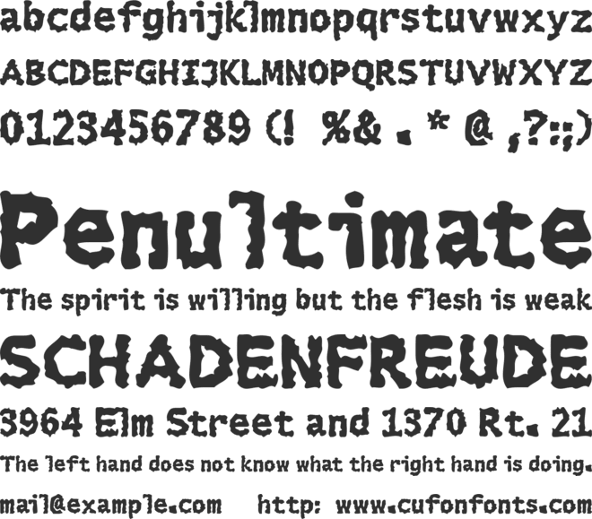 Extralucid font preview