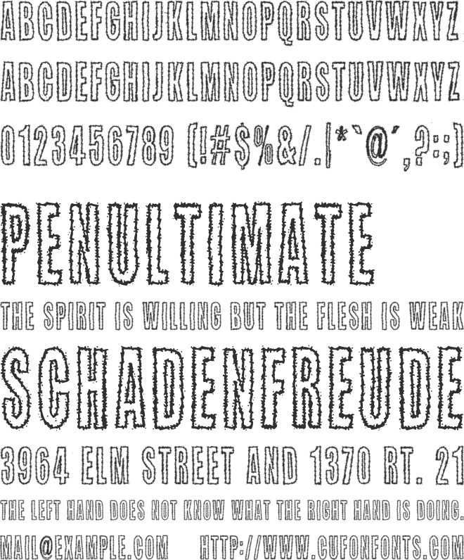 Kaktuspiste font preview