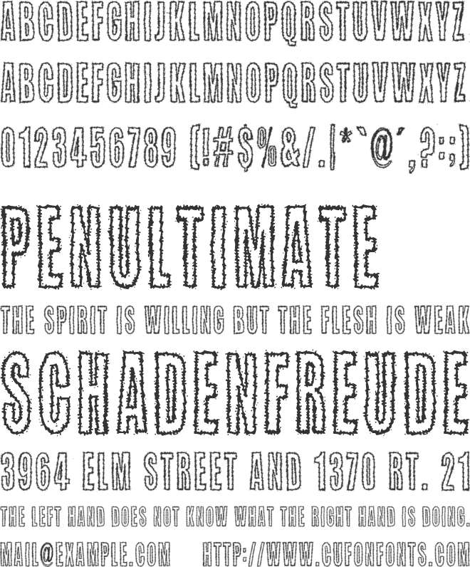 Kaktuspiste font preview