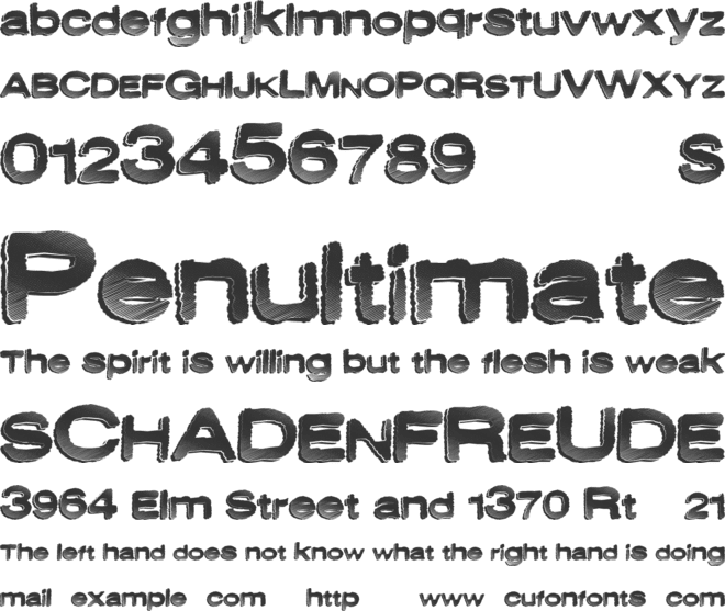 DanceAway font preview