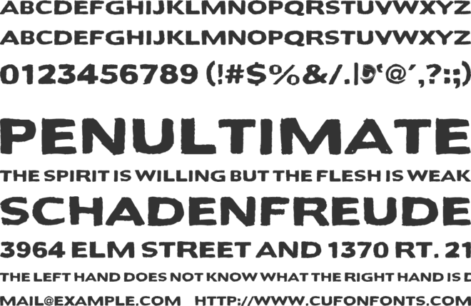 Bactosaurus font preview