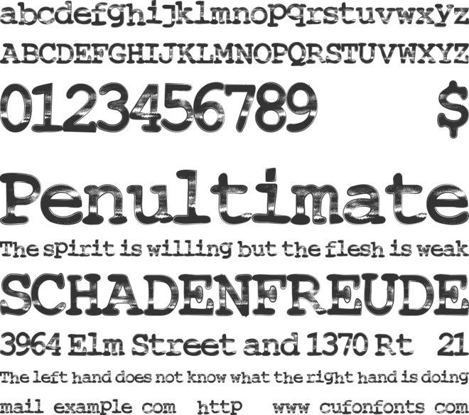 SlickRide font preview