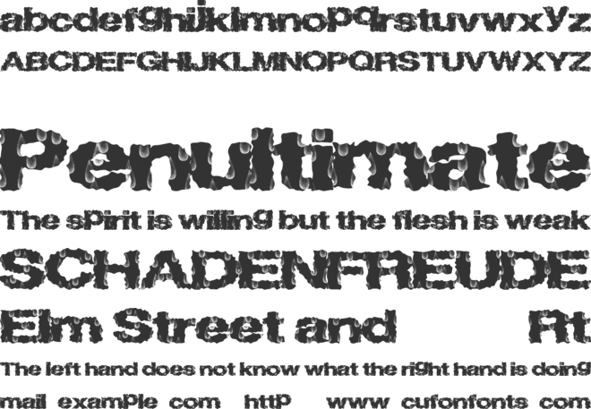 WetRazors font preview