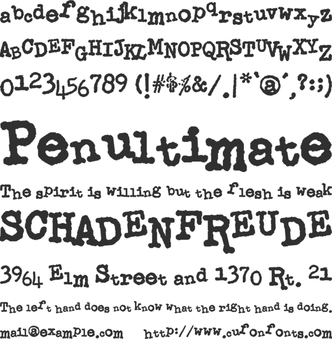 Dirty Classic Machine font preview