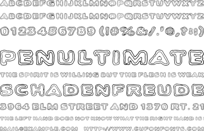Bambiraptor font preview