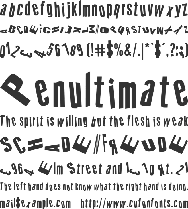 cRAZY sTYLE font preview