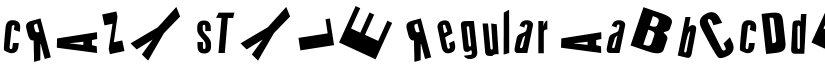 cRAZY sTYLE Regular font