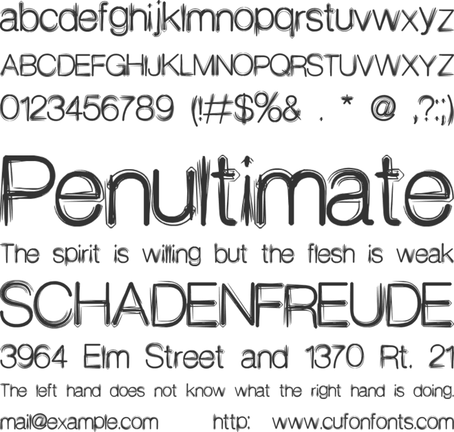 Decibel font preview