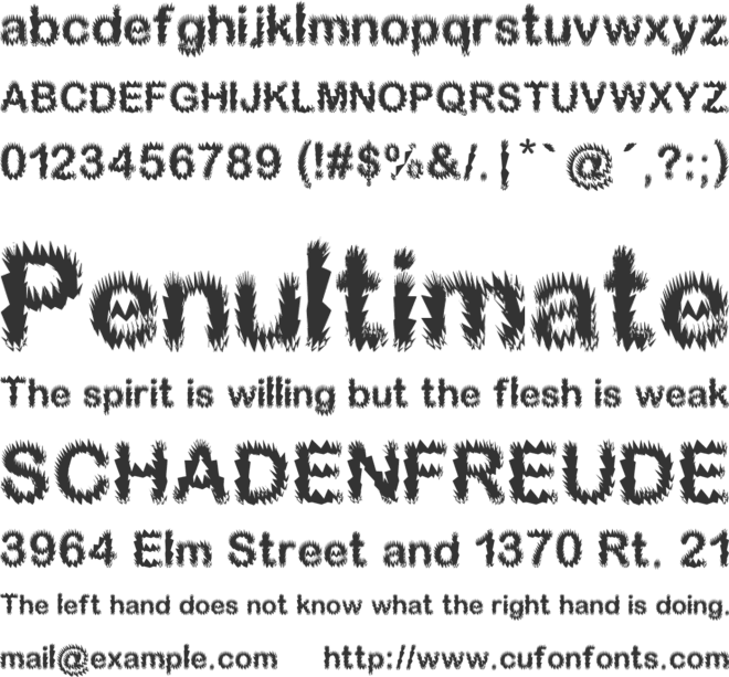 Sparkplucked font preview