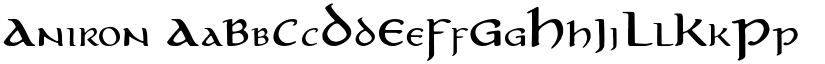Aniron font