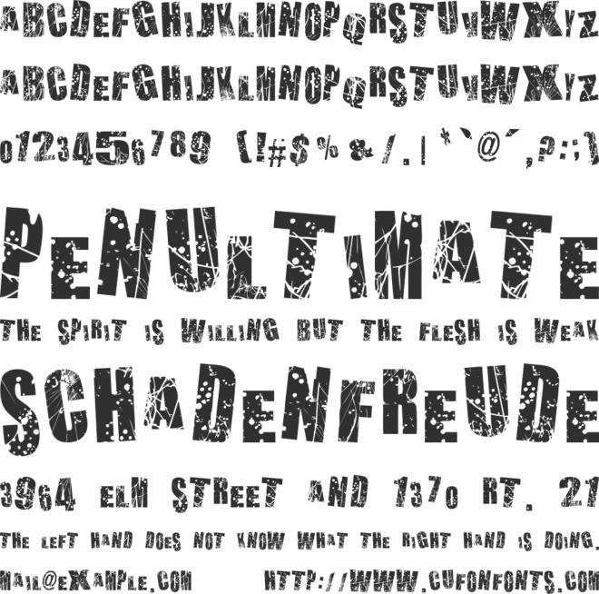 Chaos in Wisconsin font preview